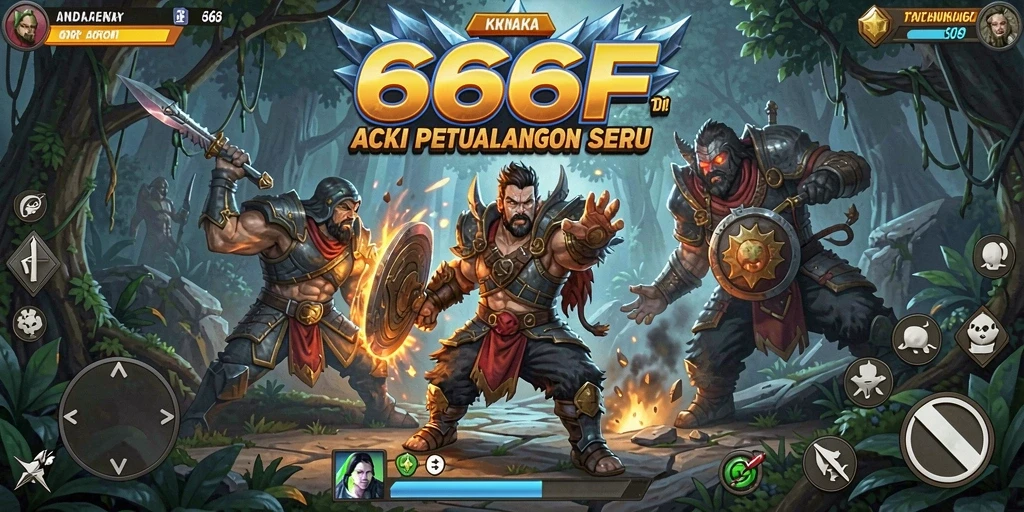 Screenshot menunjukkan aksi mendebarkan di game Action 666F.
