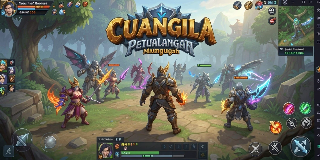 Screenshot CUANGILA menampilkan aksi pertempuran seru dalam dunia MMORPG.