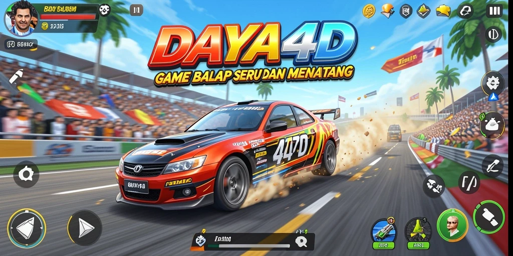 Screeenshot menampilkan aksi balap cepat dari DAYA4D.