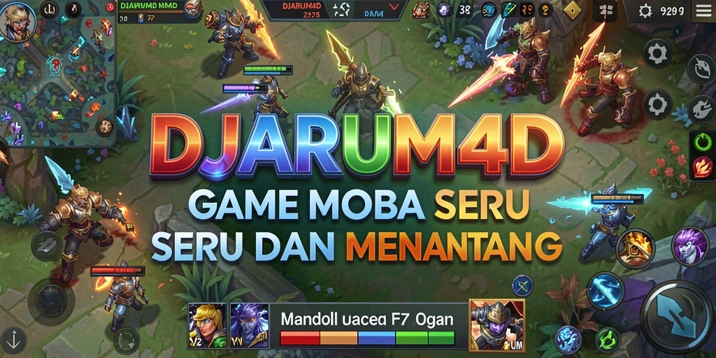 Tangkapan layar gameplay DJARUM4D dengan aksi seru dalam arena MOBA.