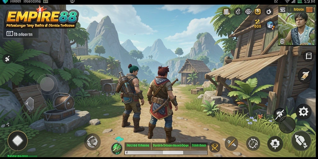 Tangkapan layar gameplay <strong>EMPIRE88</strong> yang menampilkan dunia terbuka yang indah.