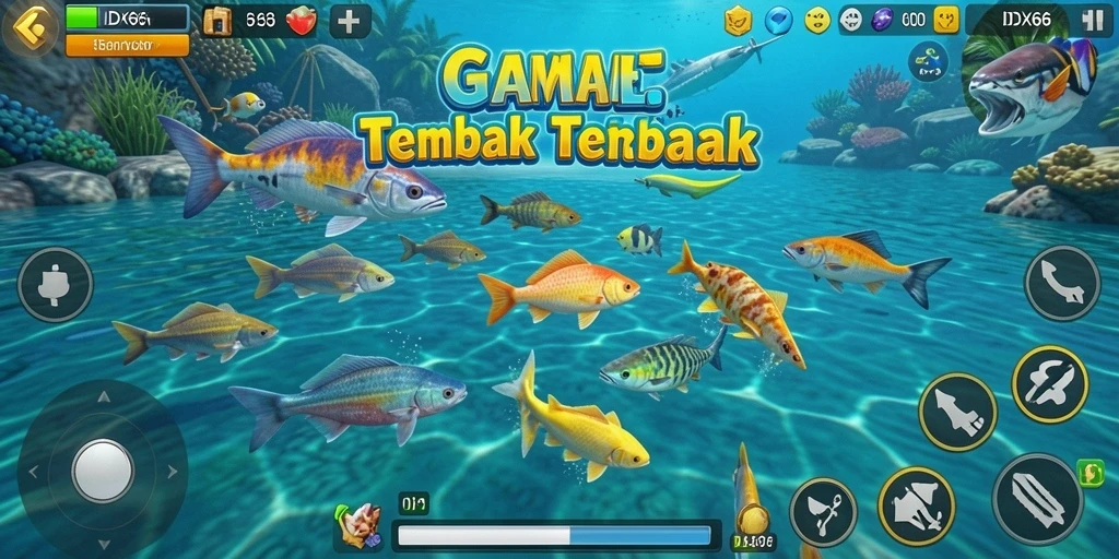 Gameplay seru Tembak Ikan dengan grafis menarik dan menantang.