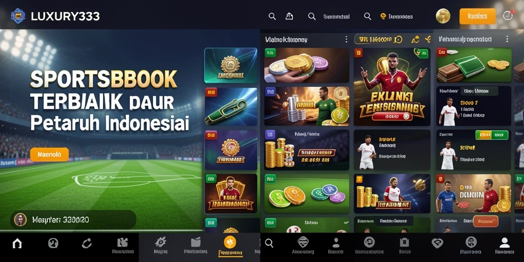 Tampilan screenshot utama LUXURY333 yang menunjukkan taruhan olahraga langsung.