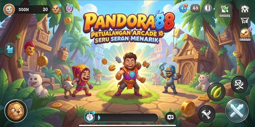 Screenshot gameplay PANDORA88 yang menampilkan aksi seru dalam permainan arcade.