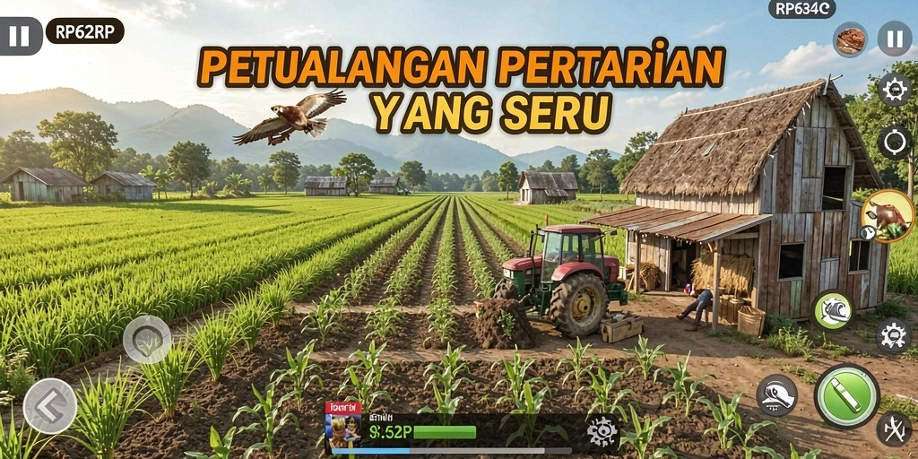 Tampilan gameplay RP62RP yang menawan dalam pengalaman pertanian.