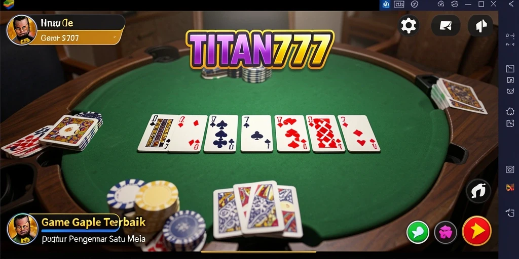 Screenshot gameplay Gaple yang seru di TITAN777.